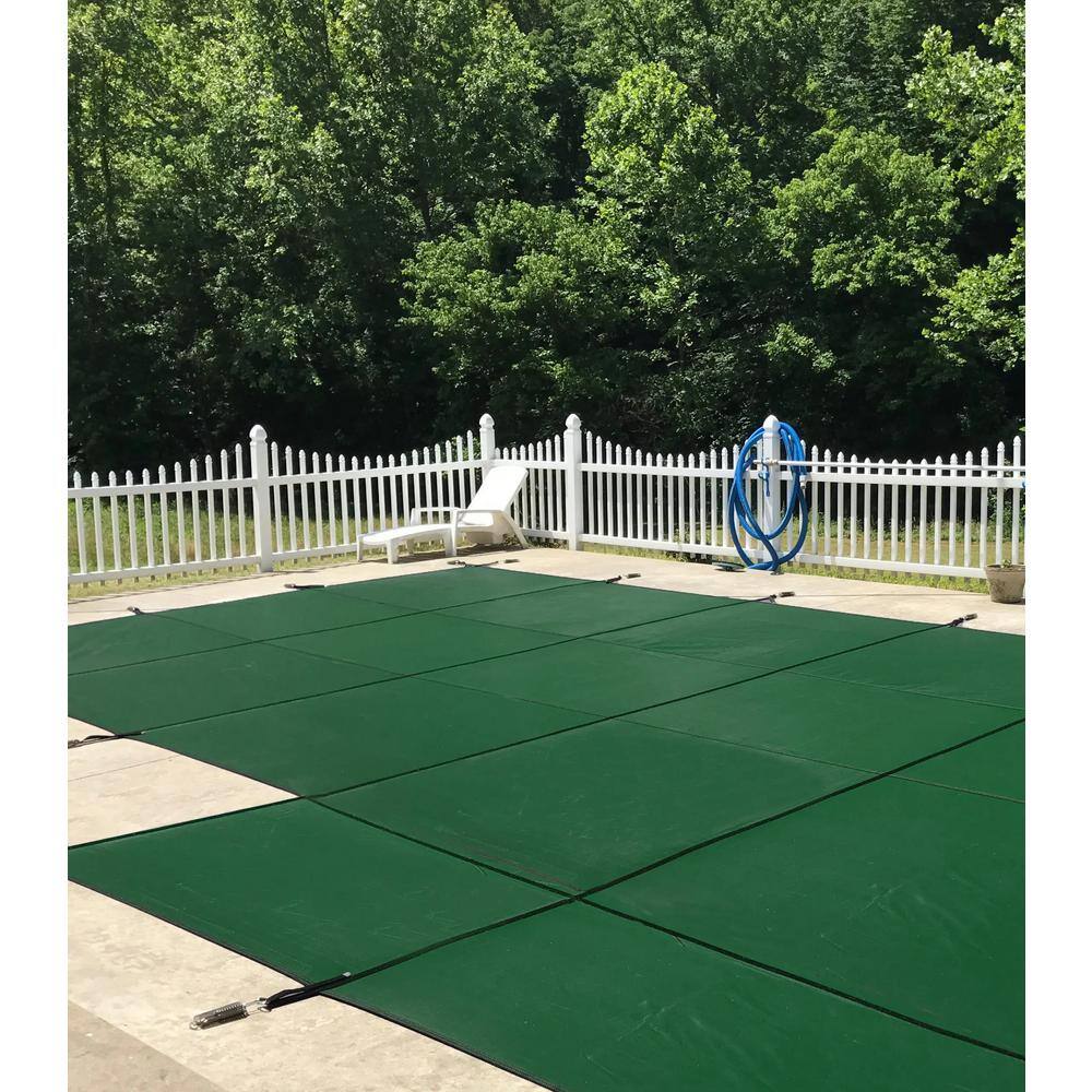Green Mesh Rectangular In-Ground Pool Safety Cover