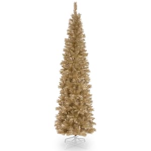 7 ft. Champagne Gold Tinsel Artificial Christmas Tree