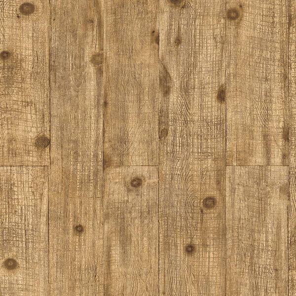 The Wallpaper Company 56 sq. ft. Light Brown Wood with Knots Wallpaper