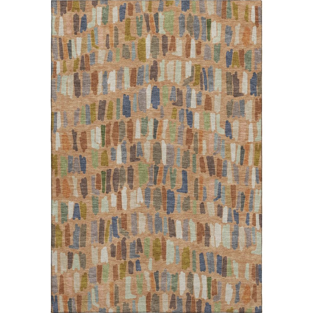 Mayfield Premium Machine Washable Abstract AMF2377 Copper 10 ft. x 14 ft. Area Rug price history on PriceWatchPro