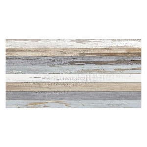 Hickory 12.6 in. x 24.6 in. Multicolor Porcelain Matte Wall and Floor Tile (10.76 sq. ft./case) 5-Pack