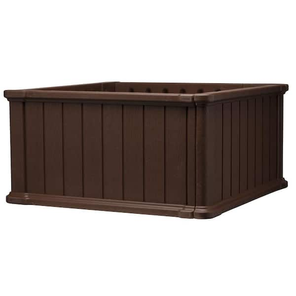 Southern Patio 24 in. L x 24 in. W x 12 in. H Poly Resin Raised Garden ...