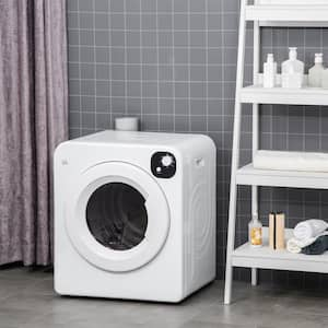 3.2 cu. ft. 120 Volt Electric Vented Dryer in White with 1300W Drying Power Stainless Steel Drum, Easy Control