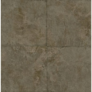 Marble Squared Brown Paper Non-Pasted Strippable Wallpaper Roll (Cover 56.05 sq. ft.)