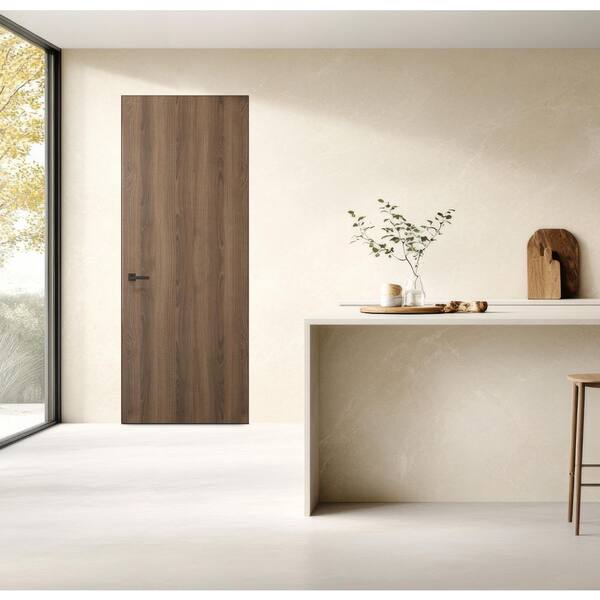 Belldinni Optima 32 in. x 96 in. Right-Handed Pecan Nutwood