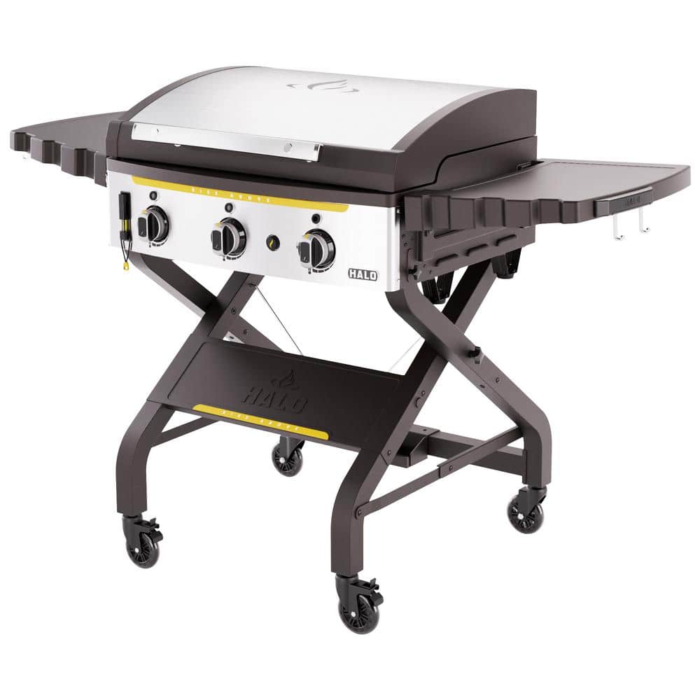 Elite3B 28 in. 3-Burner 6 Zone Outdoor Propane Griddle in Black Flat Top Grill
