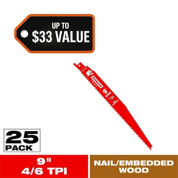 DIABLO 9 in. 8/14 TPI Bi-Metal Reciprocating Saw Blades for