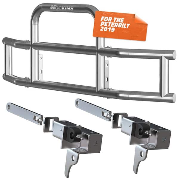 90-in. x 11.5-in. x 25.5-in. Steel Front Bumper Guard with Brackets for Peterbilt 386/587 2019