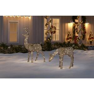 3.5 ft Meadow Frost Animated LED Brown Doe