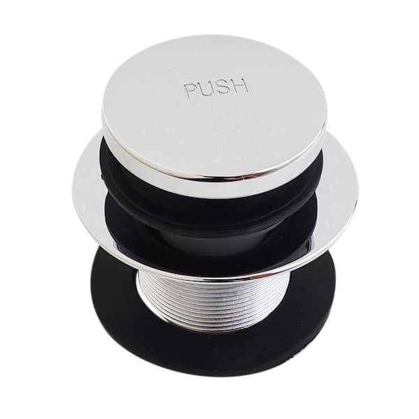 Westbrass Touch-Toe Fine Thread Bath Drain in Polished Chrome
