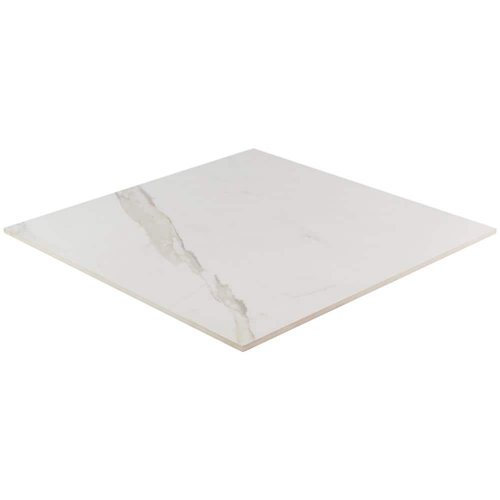 Calacatta White Matte Rectified Porcelain Floor and Wall Tile 24" x 24"