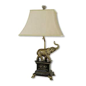 29 in. Bronze Standard Light Bulb Bedside Table Lamp