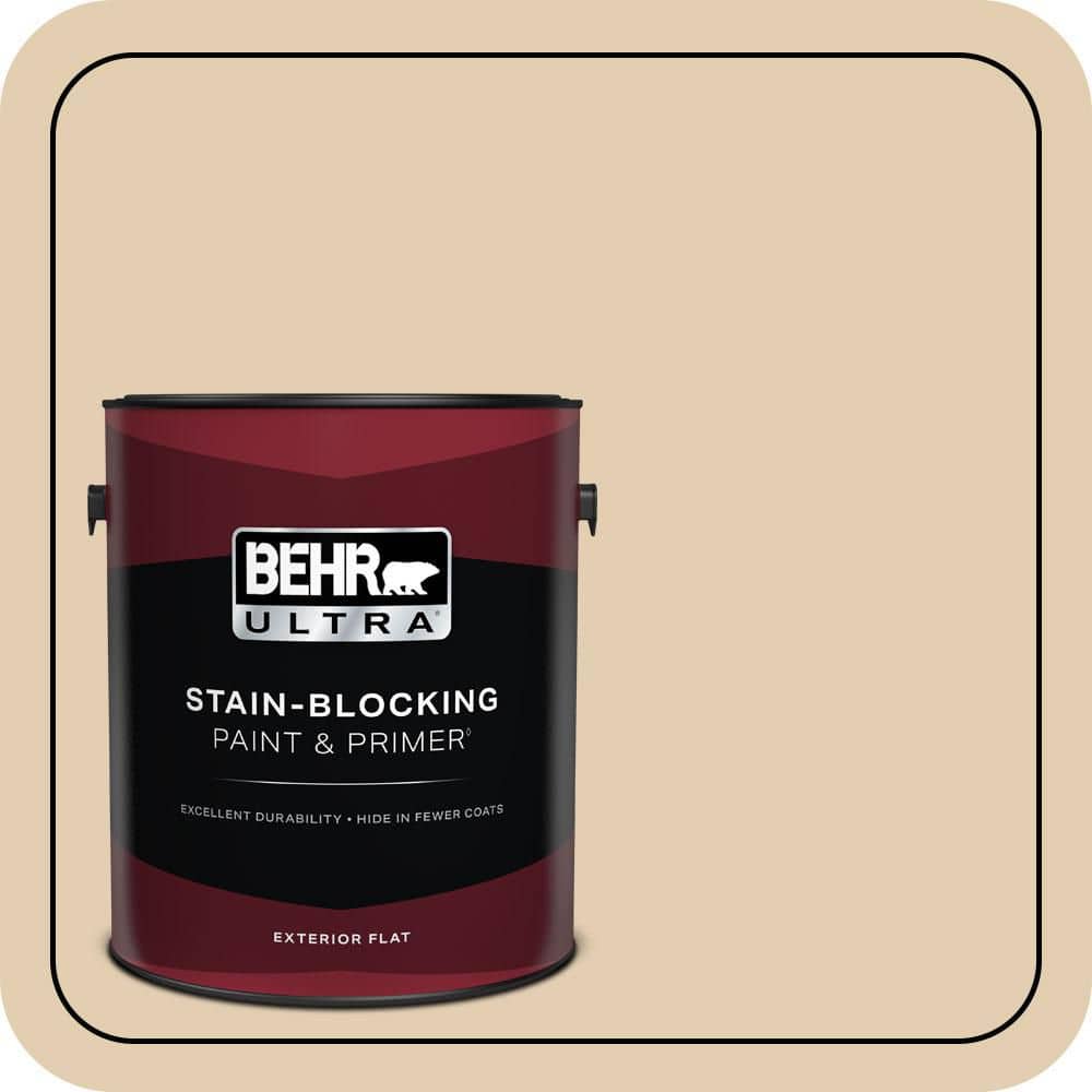1 gal. Home Decorators Collection #HDC-AC-09 Concord Buff Flat Exterior Paint & Primer price history on PriceWatchPro