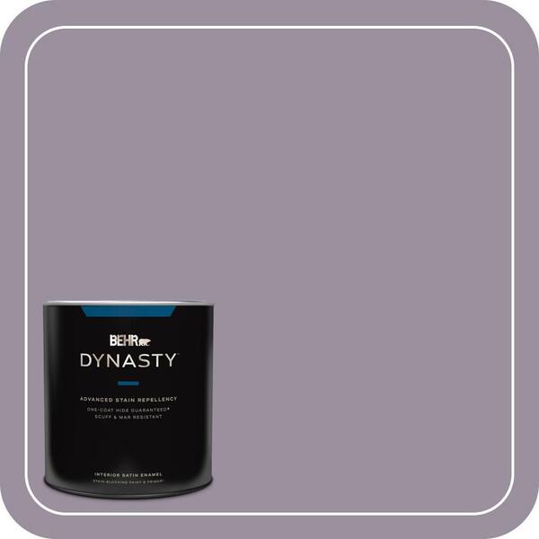 BEHR DYNASTY 1 qt. #PPU16-13 Duchess Lilac Satin Enamel Interior Stain-Blocking Paint & Primer
