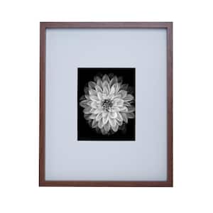 17 in. x 21 in. Wood Gallery Wall Picture Frame 16 in. x 20 in. Matted to 8 in. x 10 in. Walnut