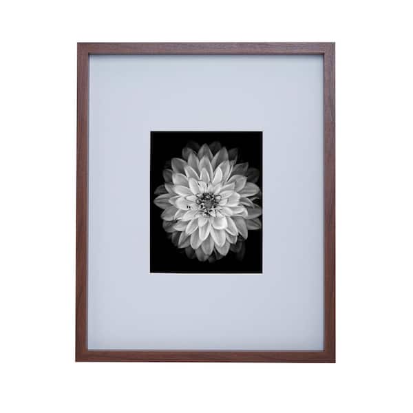 Mikasa 17 in. x 21 in. Wood Gallery Wall Picture Frame 16 in. x 20 in. Matted to 8 in. x 10 in. Walnut