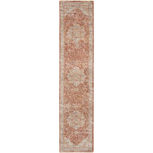 Petra Ivory/Multi 2 ft. x 10 ft. Persian Vintage Floral Traditional Kitchen Runner Area Rug