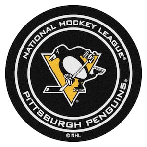 Pittsburgh Penguins Black 27 in. Round Hockey Puck Mat