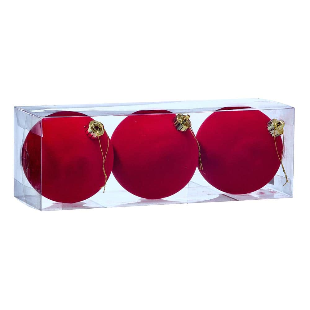 120Mm Shatterproof Flocked Ball Ornament Box of 3 price history on PriceWatchPro