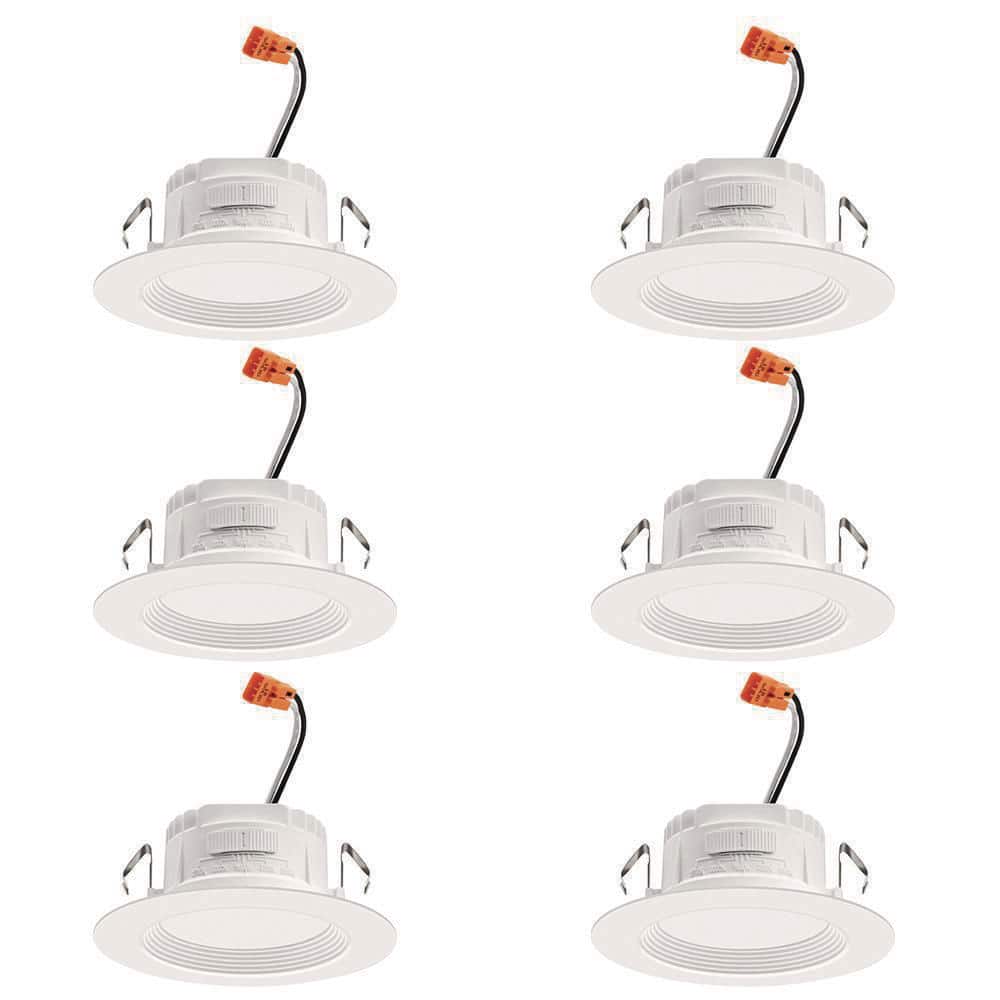 Juno Lighting Rb4 Sww5 Cp6 M2 Retrobasics 4  Integrated Led Switchable Cct Baffle Recessed