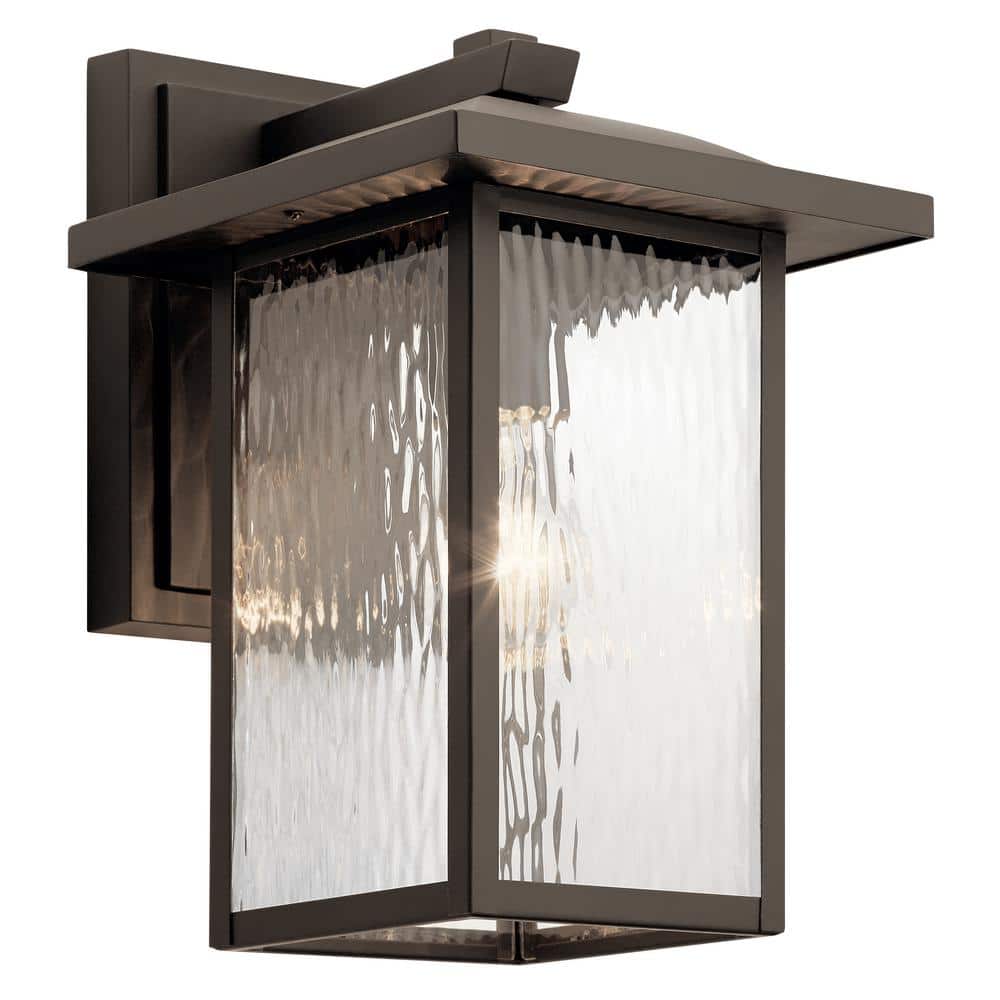 Bronze 13.25" Outdoor Wall Lantern with Clear Glass