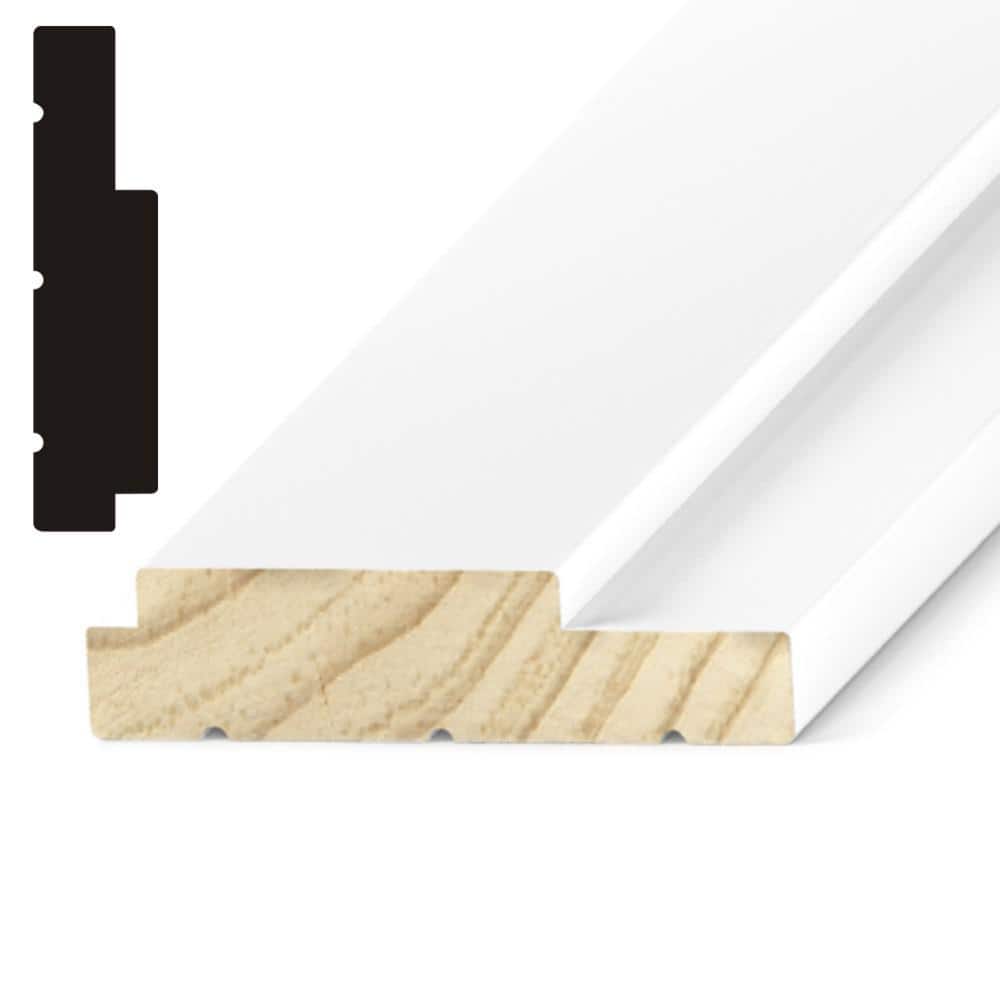 Double Rabetted Frame Builders Choice 1-1/4 in. x 4-1/8 in. x 84 in. PFJ Double Rabbetted ...