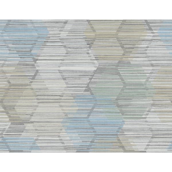 A-Street Prints Jabari Light Blue Geometric Faux Grasscloth Paper Strippable Roll (Covers 60.8 sq. ft.)