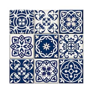 Amelia Blue 5 in. x 5 in. Vinyl Peel and Stick Tile (4.17 sq. ft./Pack)