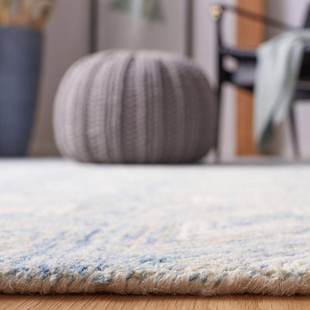 Ivory Abstract Hand-Tufted Wool Rectangular Rug 24" x 36"