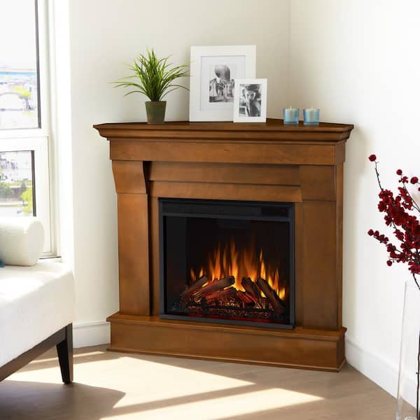 Real Flame Chateau 41 in. Corner Electric Fireplace in Espresso