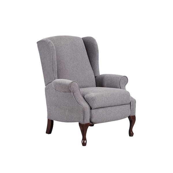 Lane 30 in. Width Big and Tall Mushroom Polyester 3 Position Wingback Recliner