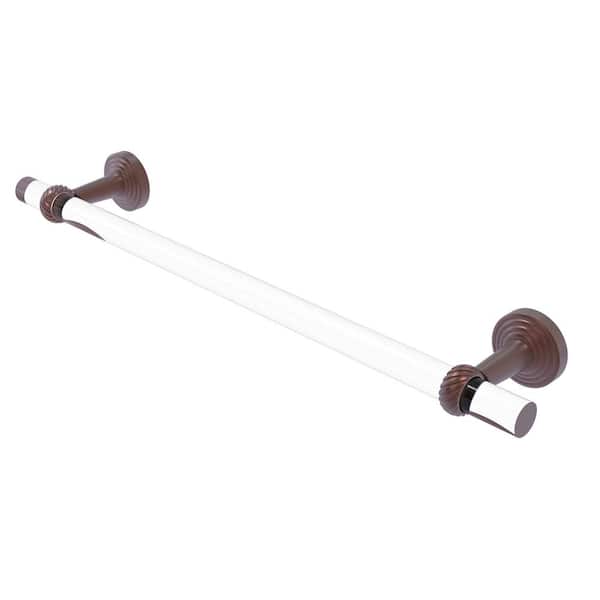 Allied Brass Pacific Beach Collection 36 in. Wall Mounted Towel Bar with Twisted Accents in Antique Copper