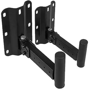 Adjustable PA Speaker Wall Mount Brackets Heavy Duty Support Up to 110lbs Black for Optimal Sound Projection 2 Pack