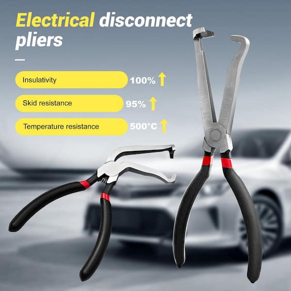 Pince De Déconnexion électrique Pour Voiture - Outil Pour Connecteurs à Languette Poussoir - Avec Gants Et Connecteur