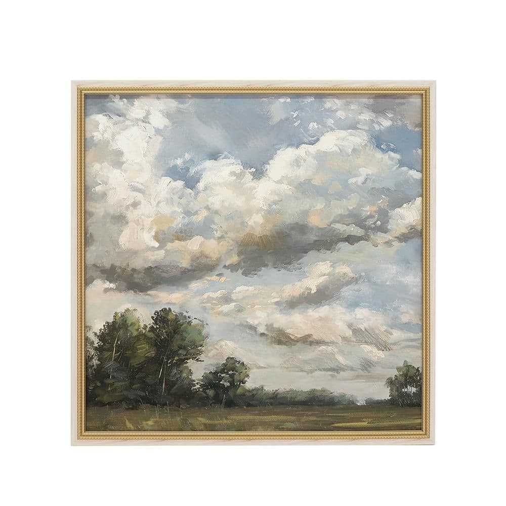 美術台 Large Square Framed Countryside Canvas Art 1 PC with Soft