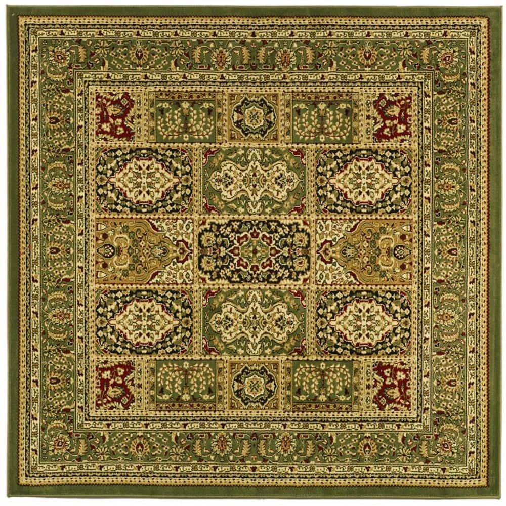 Lyndhurst Multi/Green 10 ft. x 10 ft. Border Antique Floral Square Area Rug price history on PriceWatchPro