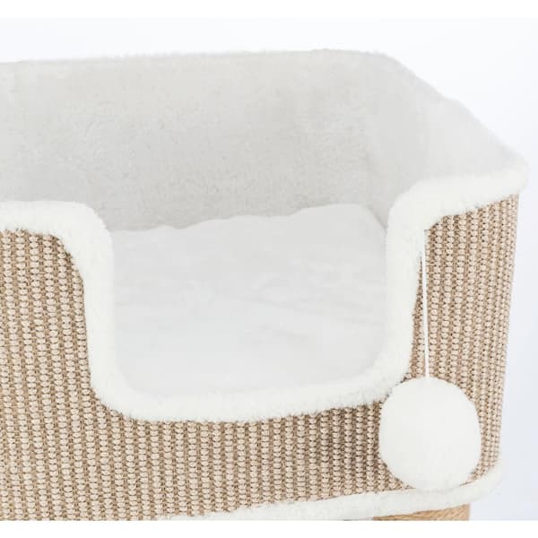 TRIXIE Lucano Cat Tree, Cream/Taupe 44569 - The Home Depot