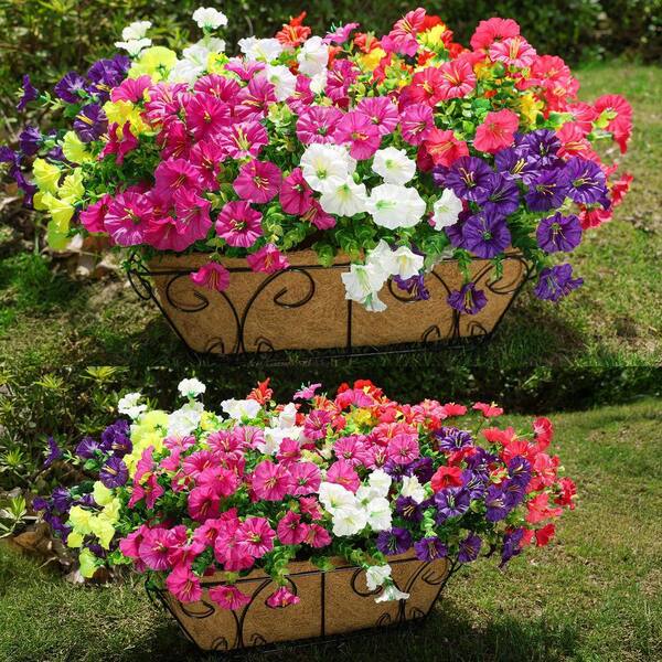 4.00 in. Artificial Morning Glory Flowers Colorful UV Resistant
