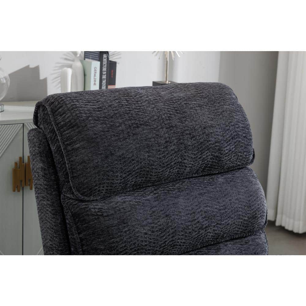Grey Chenille Power Lift Recliner with Heat and Massage