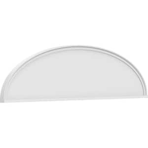 2 in. x 74 in. x 19-1/2 in. Elliptical Smooth Architectural Grade PVC Pediment Moulding