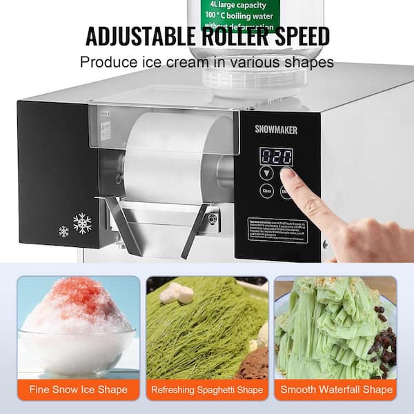 SKYSHALO Commercial Snowflake Ice Machine, 6160 oz. /24 H