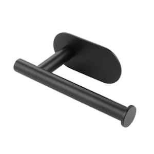 Black Wall Mounted Self-Adhesive Stainless Steel Toilet Paper Holder for Bathroom and Kitchen