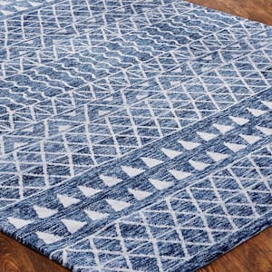 Tribal Blue 7 ft. 6 in. x 9 ft. 6 in. Area Rug