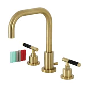 Kaiser 8 in. Widespread 2-Handle Bathroom Faucet in Brushed Brass