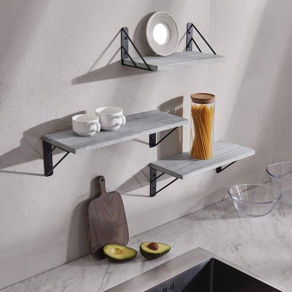 Set of 3 Wall Shelf, Floating Shelves for Wall Decor, 16.5/14.2