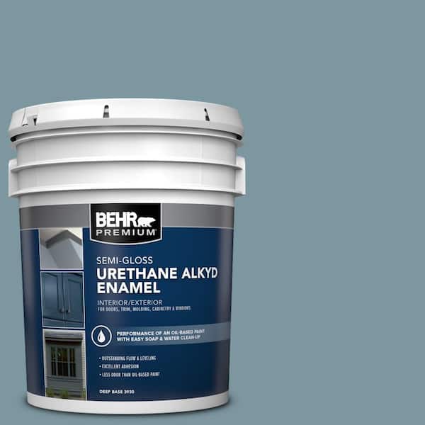 BEHR PREMIUM 5 gal. #530F-5 Waterscape Urethane Alkyd Semi-Gloss Enamel Interior/Exterior Paint