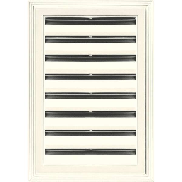 Builders Edge 12 in. x 18 in. Rectangle Gable Vent #034 Parchment