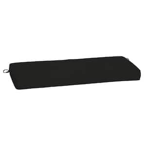 ProFoam 18 in. x 46 in. Rectangle Outdoor Bench Cushion in Onyx Black
