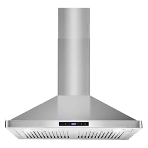 30 in. Vista Collection 380 CFM Ducted Wall Mount Range Hood, Touch Controls, LED Lights, Stainless Steel