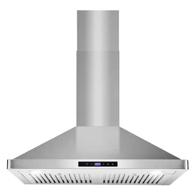 30 in. Vista Collection 380 CFM Ducted Wall Mount Range Hood, Touch Controls, LED Lights, Stainless Steel